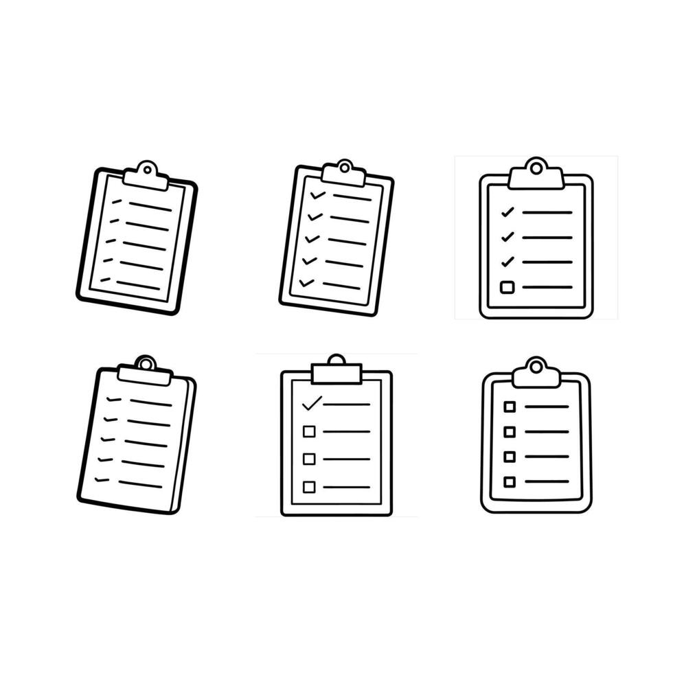 High-quality clipboard with checklist icon for task management, to-do lists, and planning. vector