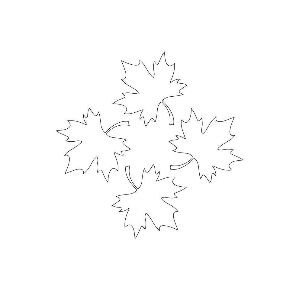 maple leaves in a circle vector