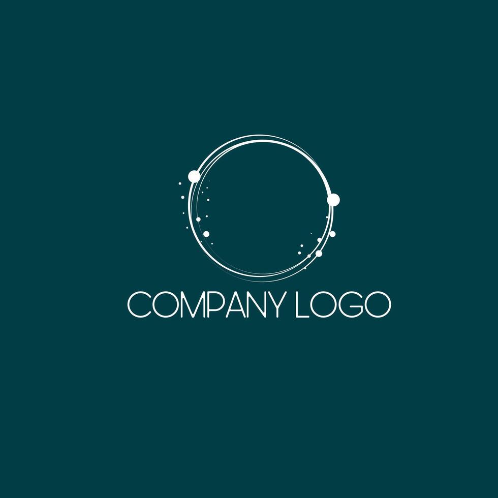 Elegant Circle with dots company symbol vector