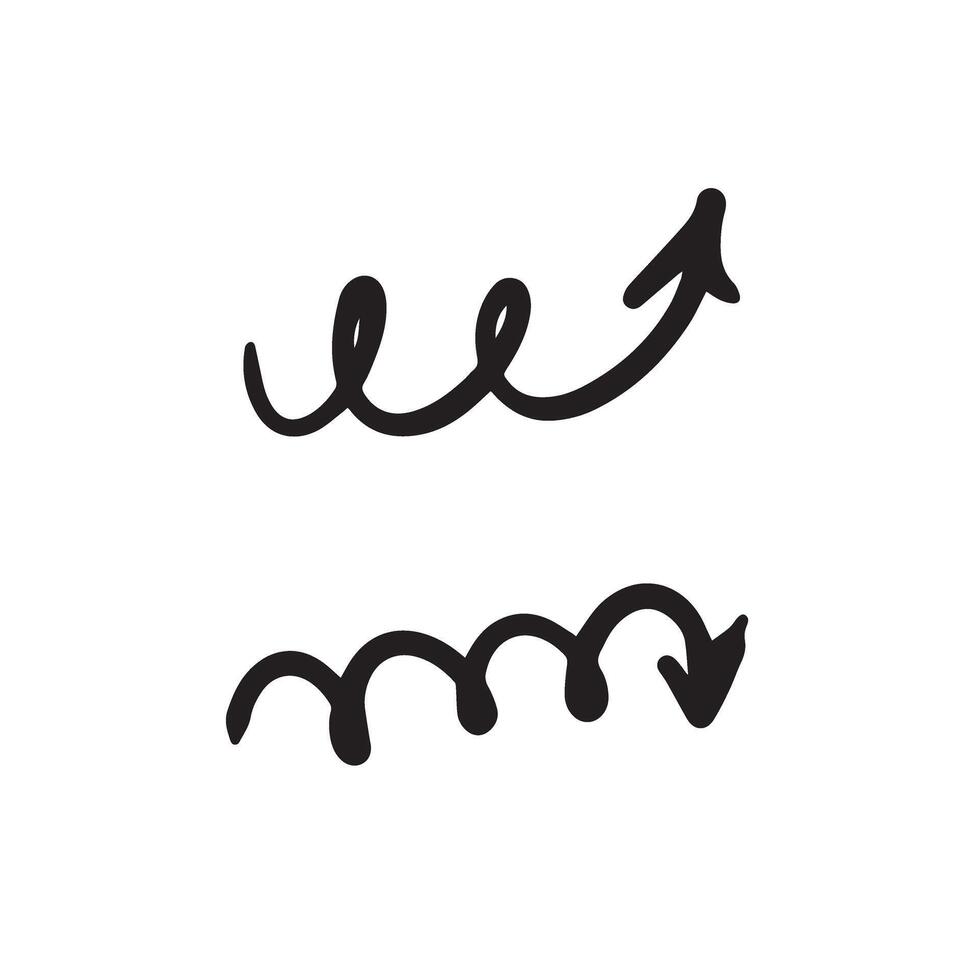 Two bold arrows hand drawn style vector