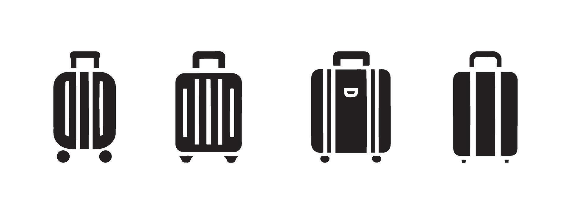 Baggage icon, Luggage, travel bag, suitcase icon set collection illustration vector