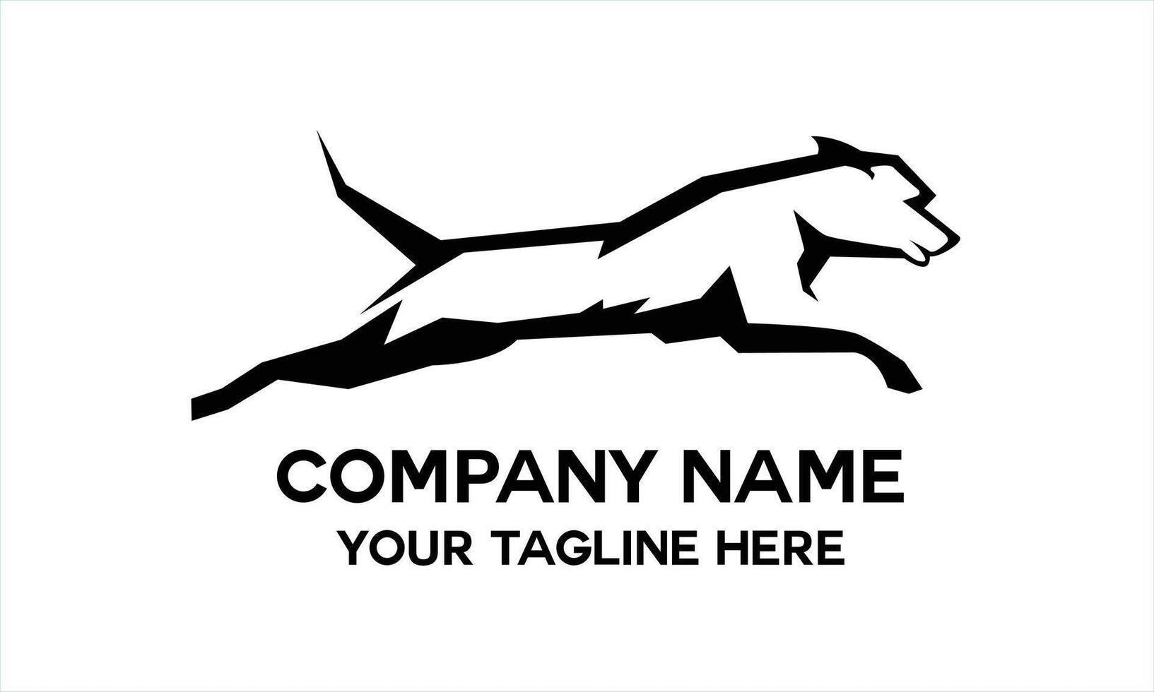 outline of running dog vector