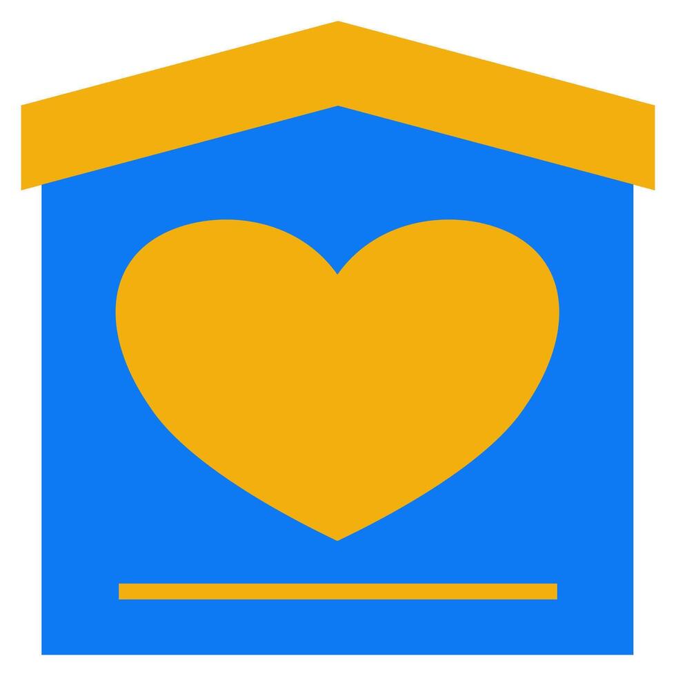 House Icon with Heart Symbol solid icon vector