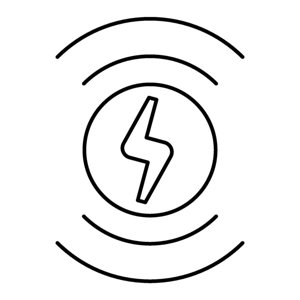 Wireless charging Outline icon style vector