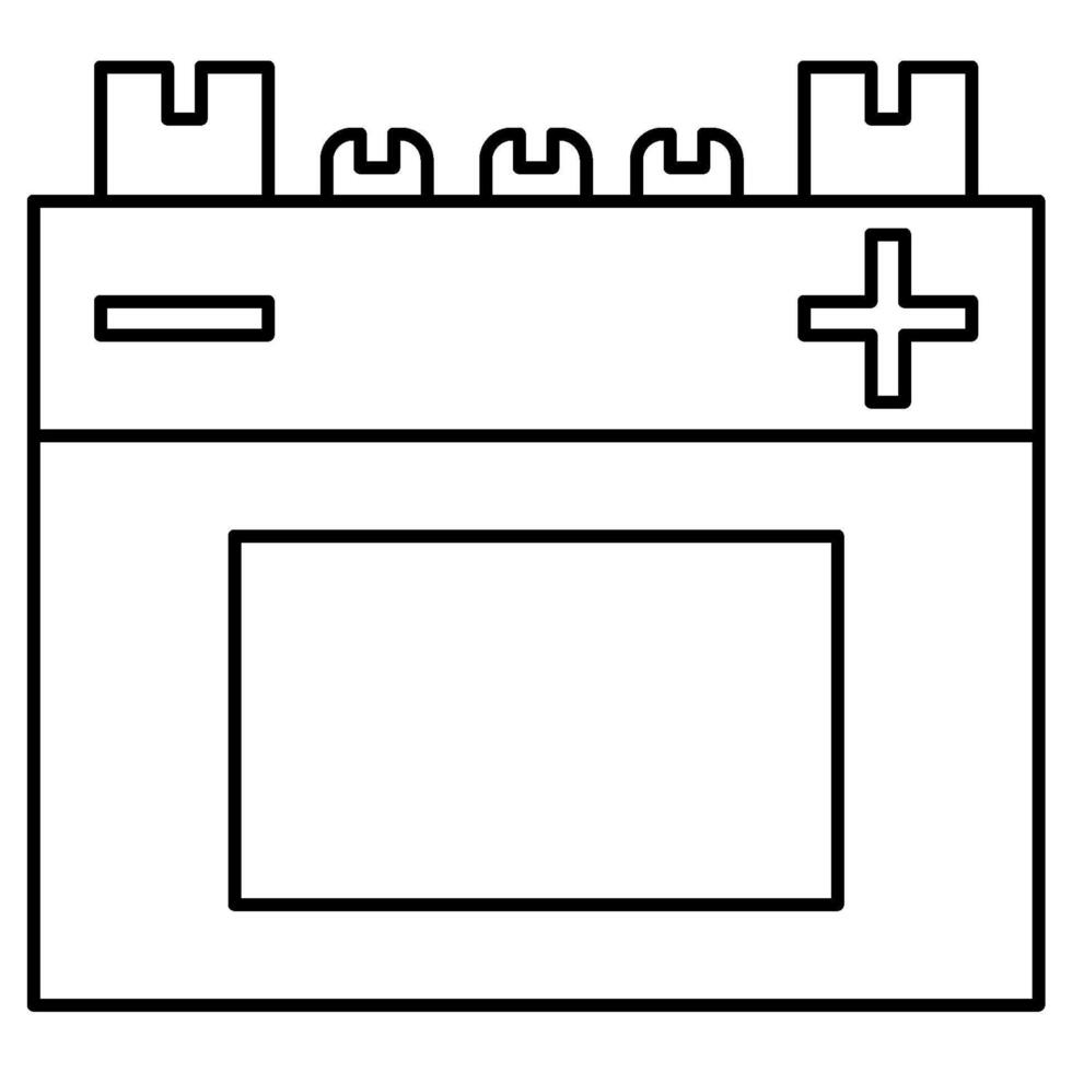 Battery Outline icon illustration vector