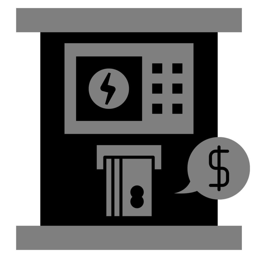 Charging payment Solid icon vector