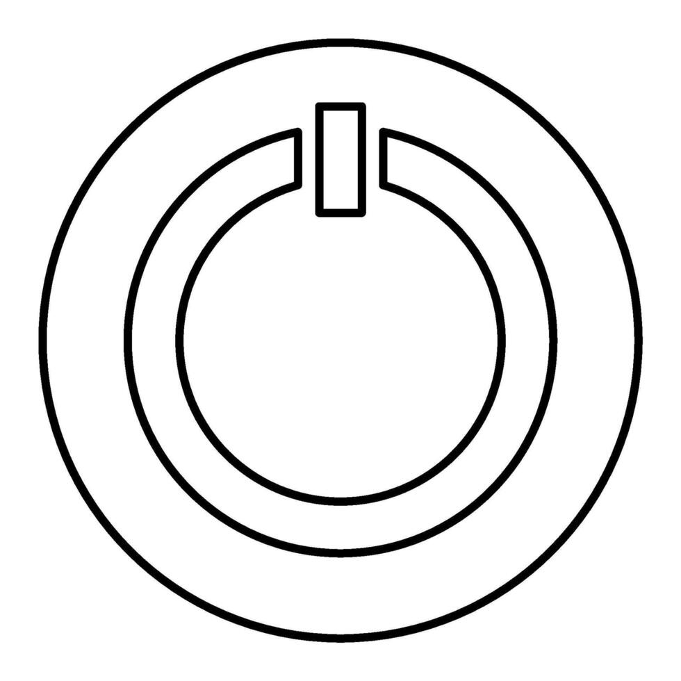 Power button Outline icon vector