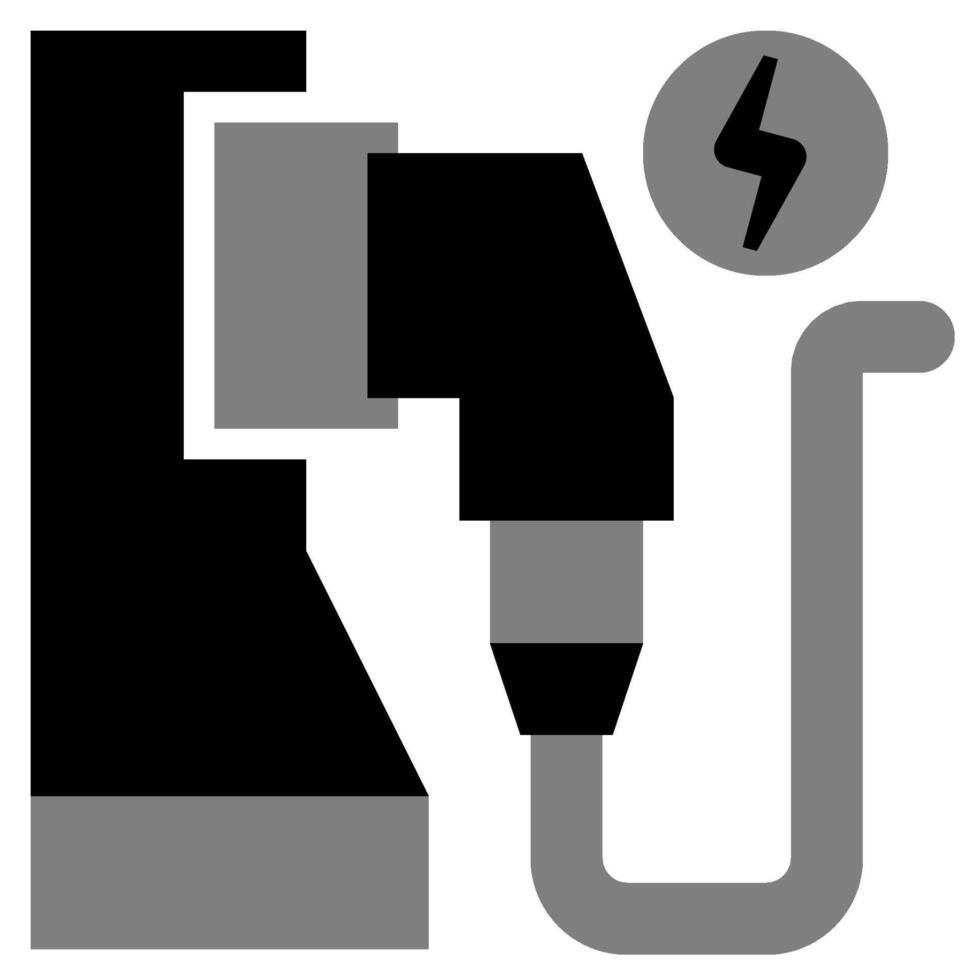 Charging Solid icon vector