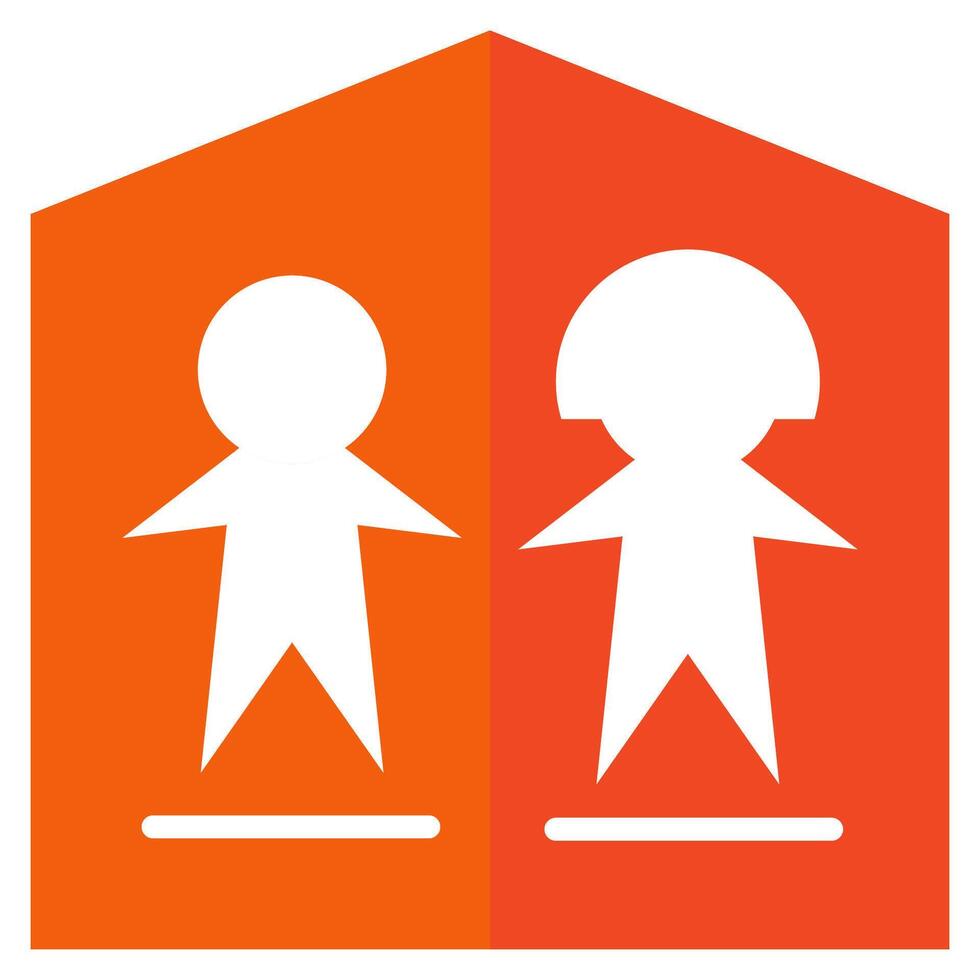Family home flat icon vector