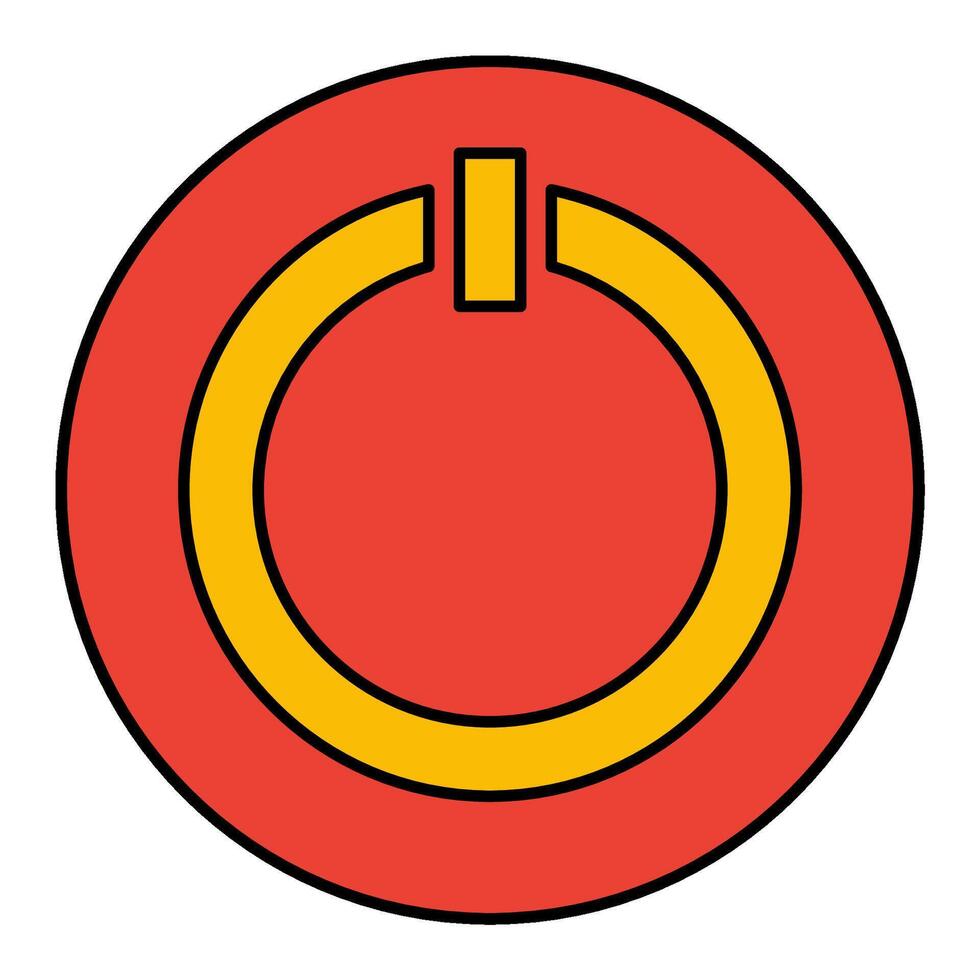 Power button Filled outline icon vector