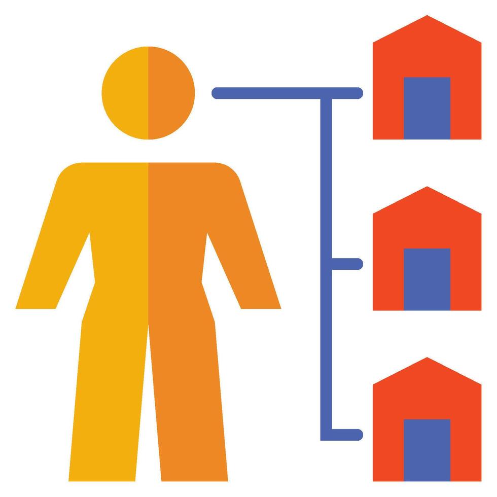 Landlord flat icon vector