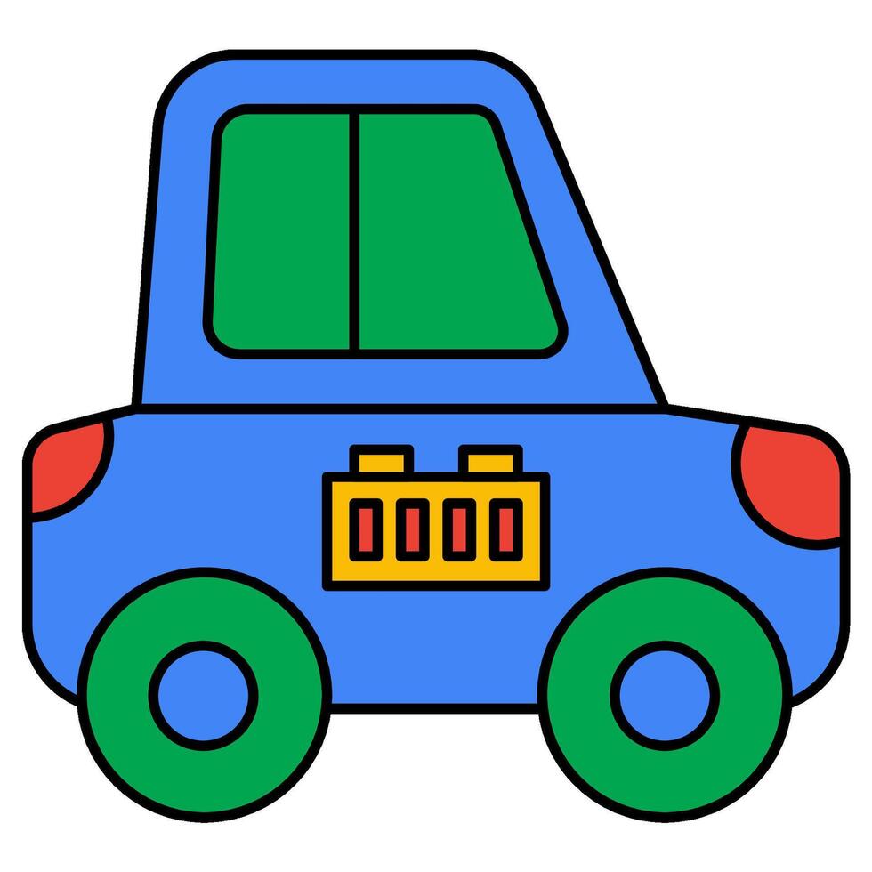 Car battery Filled outline icon vector