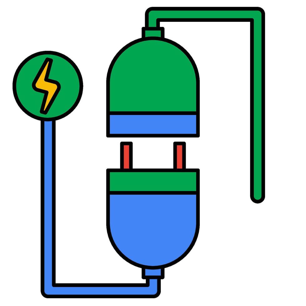 Plug Filled outline icon vector