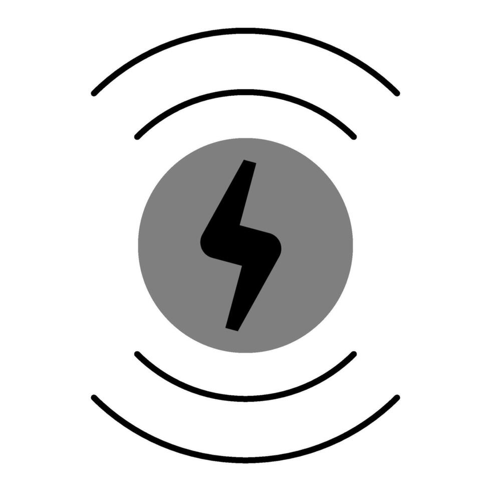 Wireless charging Solid icon vector