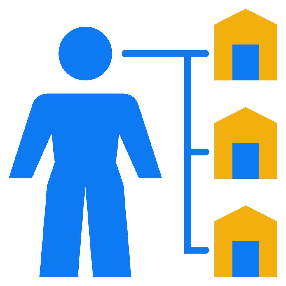 Landlord solid icon vector