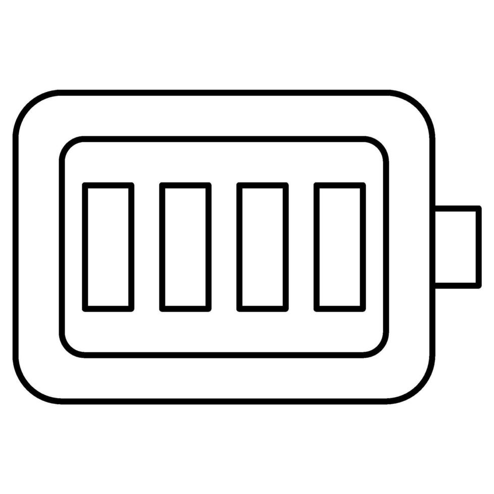 Battery Outline icon style vector