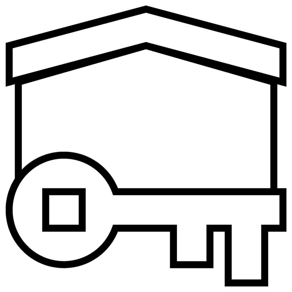 Key home outline icon vector