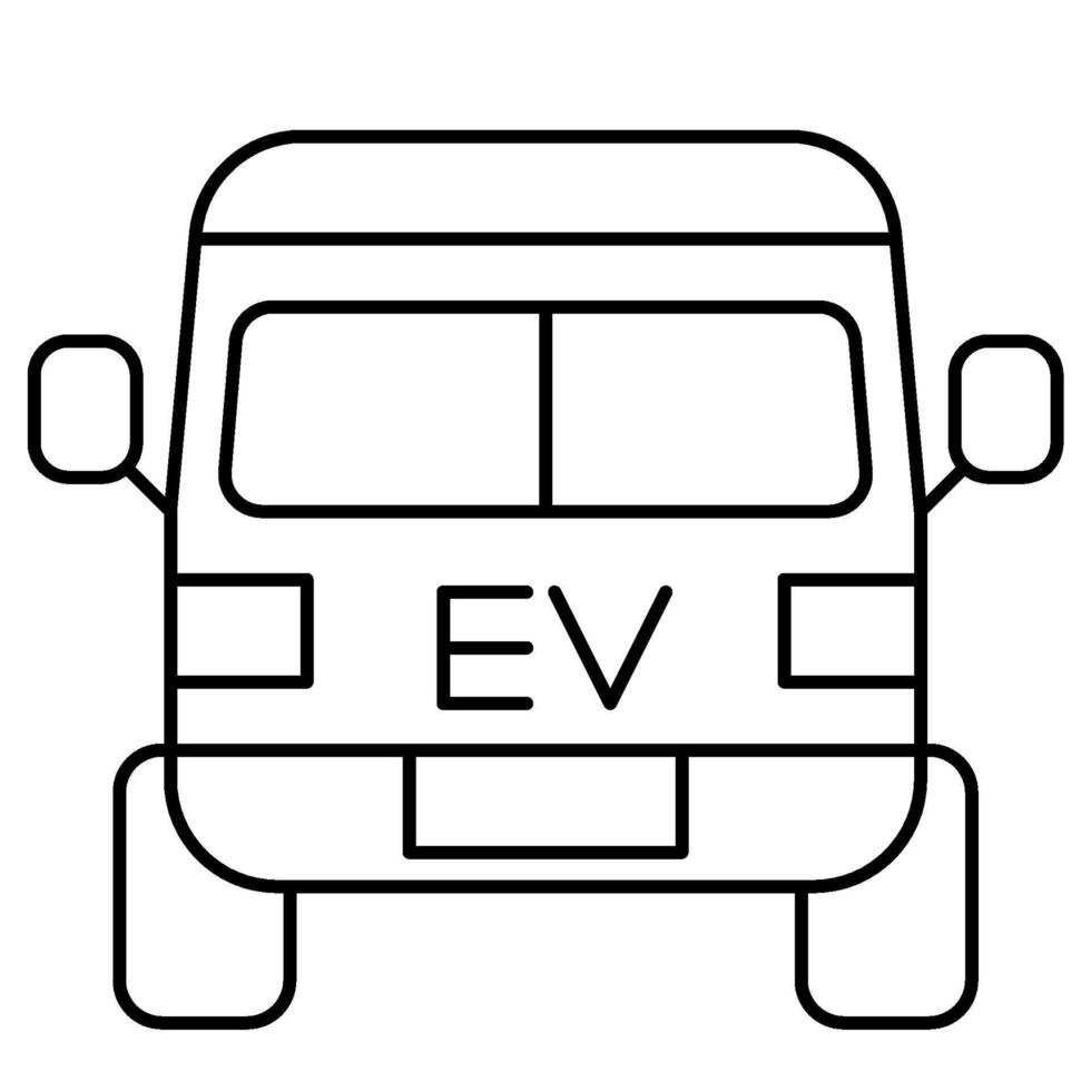 Electric car Outline icon vector