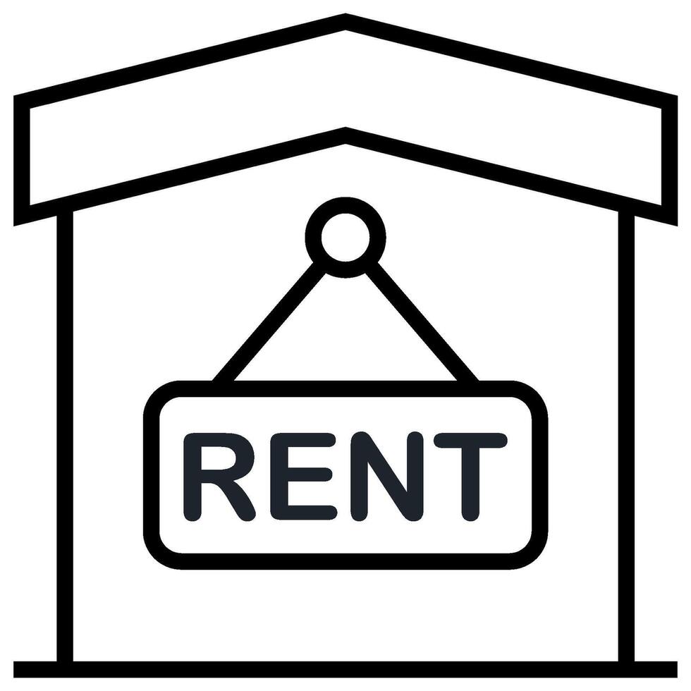 For rent outline icon vector