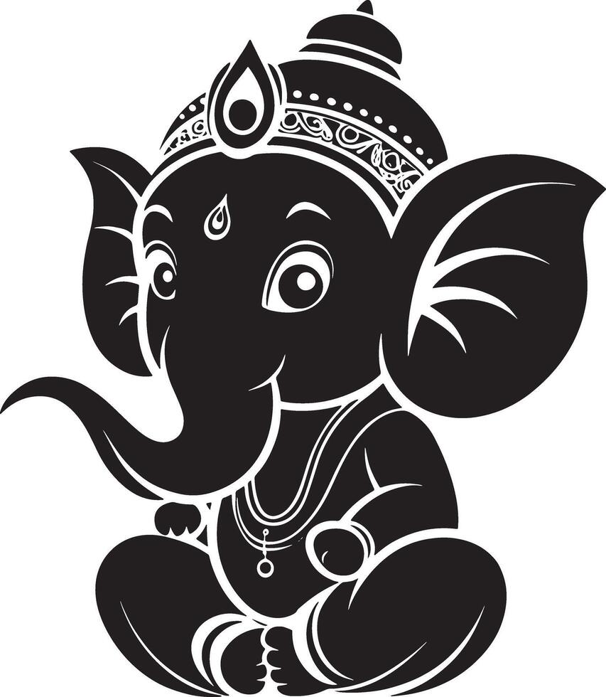 an elephant with a headdress and a crown vector