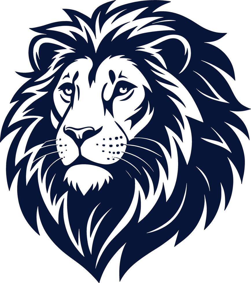 Lion head illustration vector
