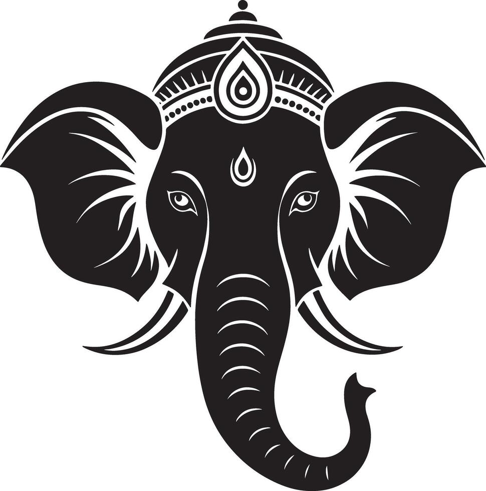 an elephant head vector
