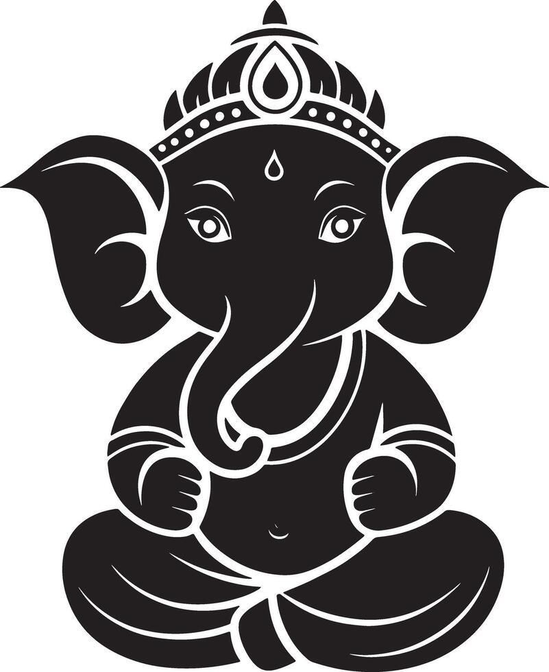 an elephant sitting in the lotus position vector