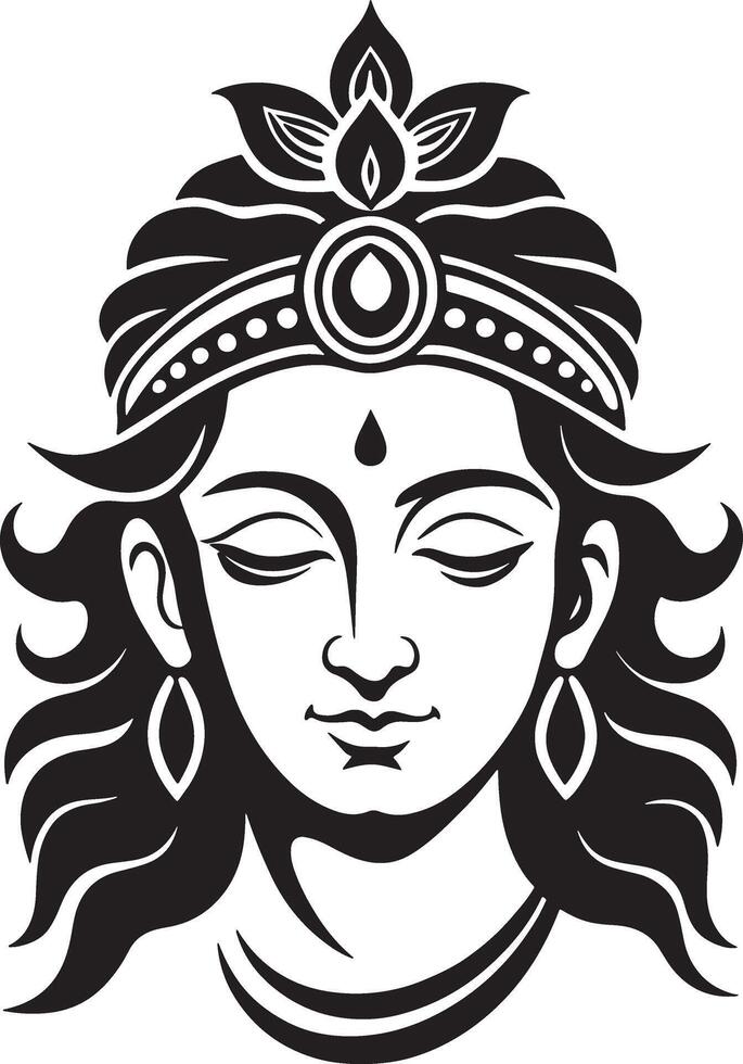 the face of lord shiva vector