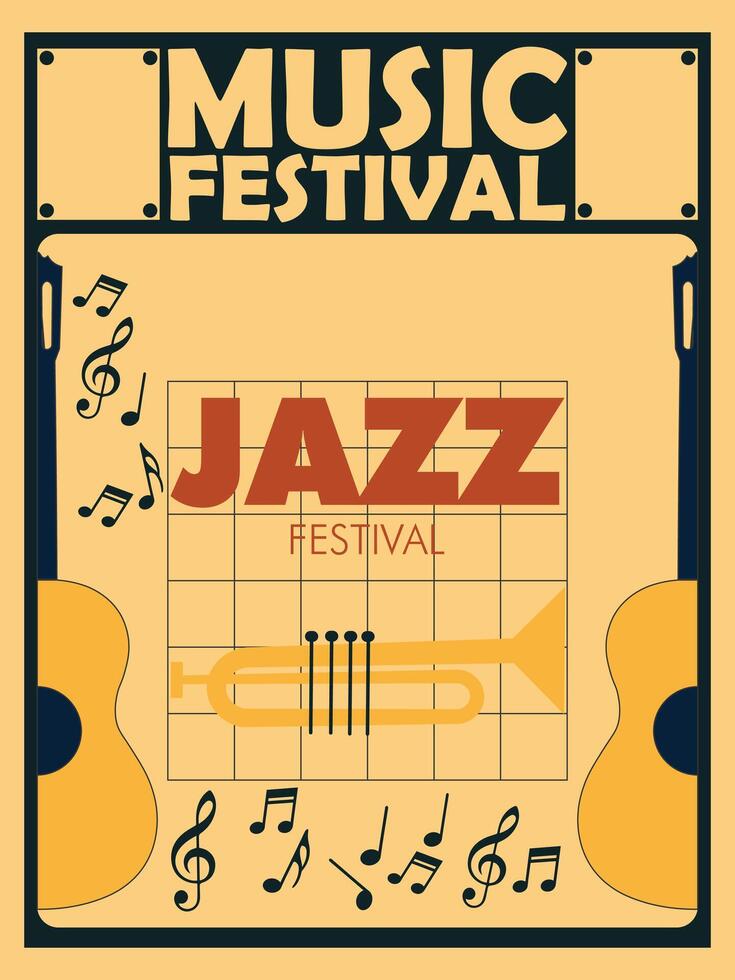 International Jazz Day vintage music festival poster vector