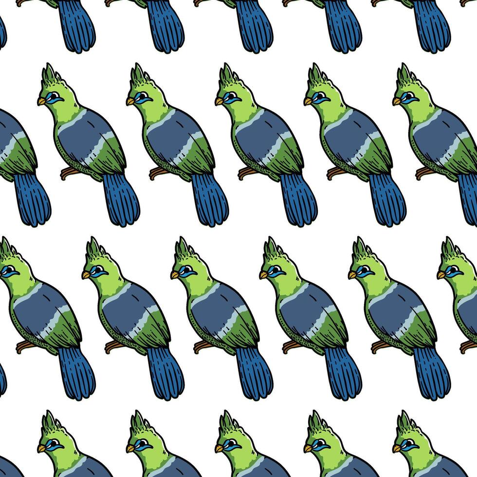 hand drawing bird pattern design vector