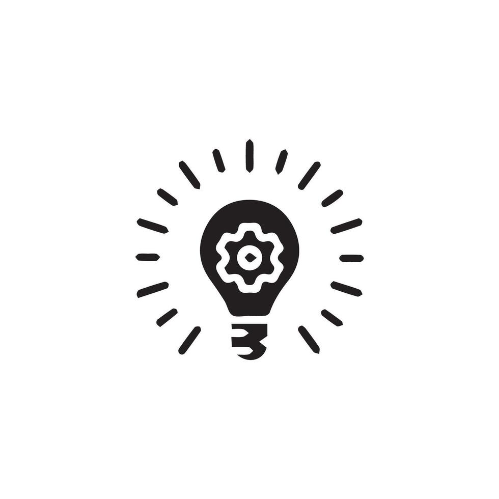 Idea lightbulb icon. Inspiration creativity lamp icon vector