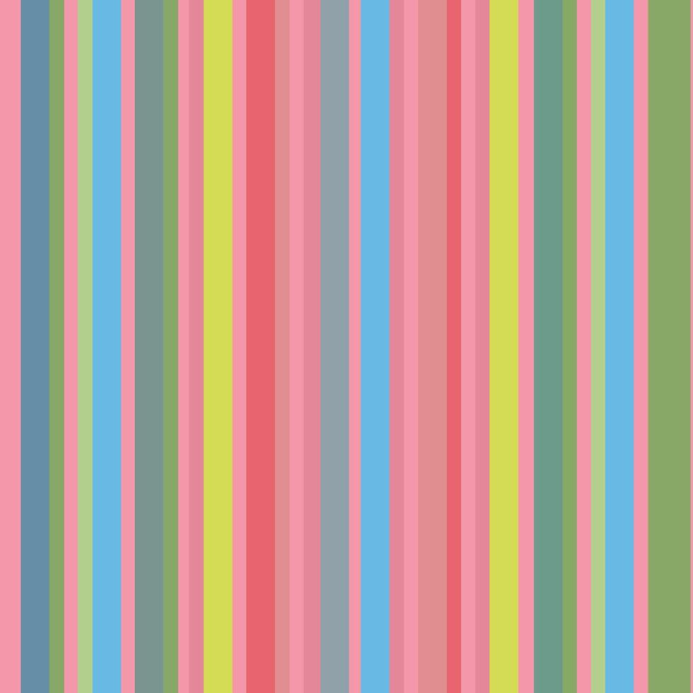 A seamless striped pattern in bright summer colors in pink, blue, green, and yellow. Perfect for joyful digital backgrounds, textiles, gift wrapping, and modern graphic designs. vector