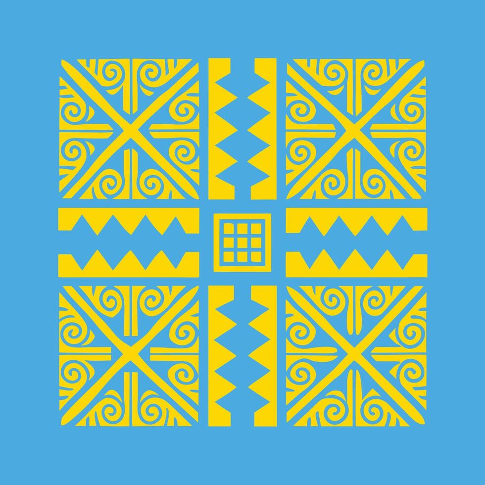 Xhosa Tribal Pattern Graphic Design vector