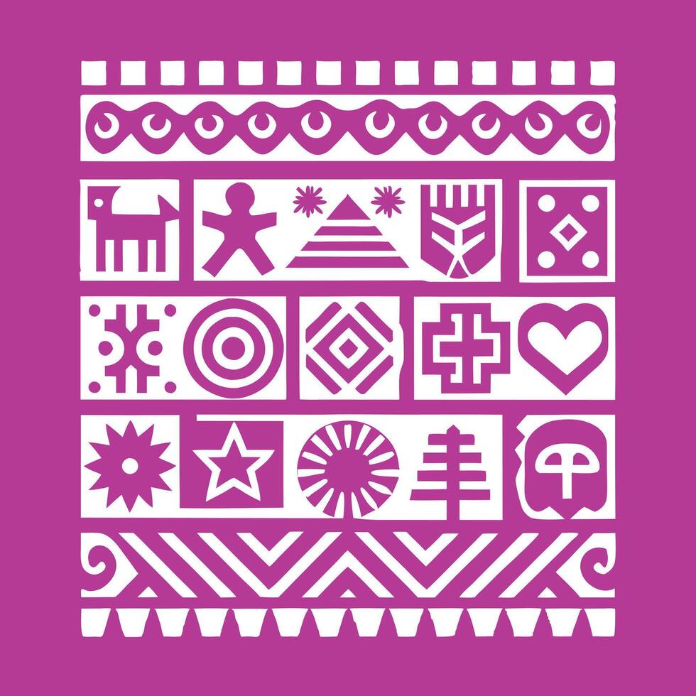 angoni Tribal Pattern Illustration vector