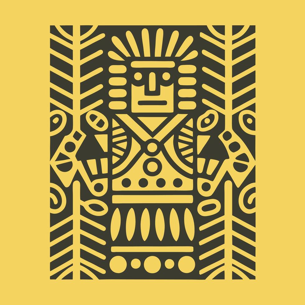 Geometric African Tribal Pattern vector