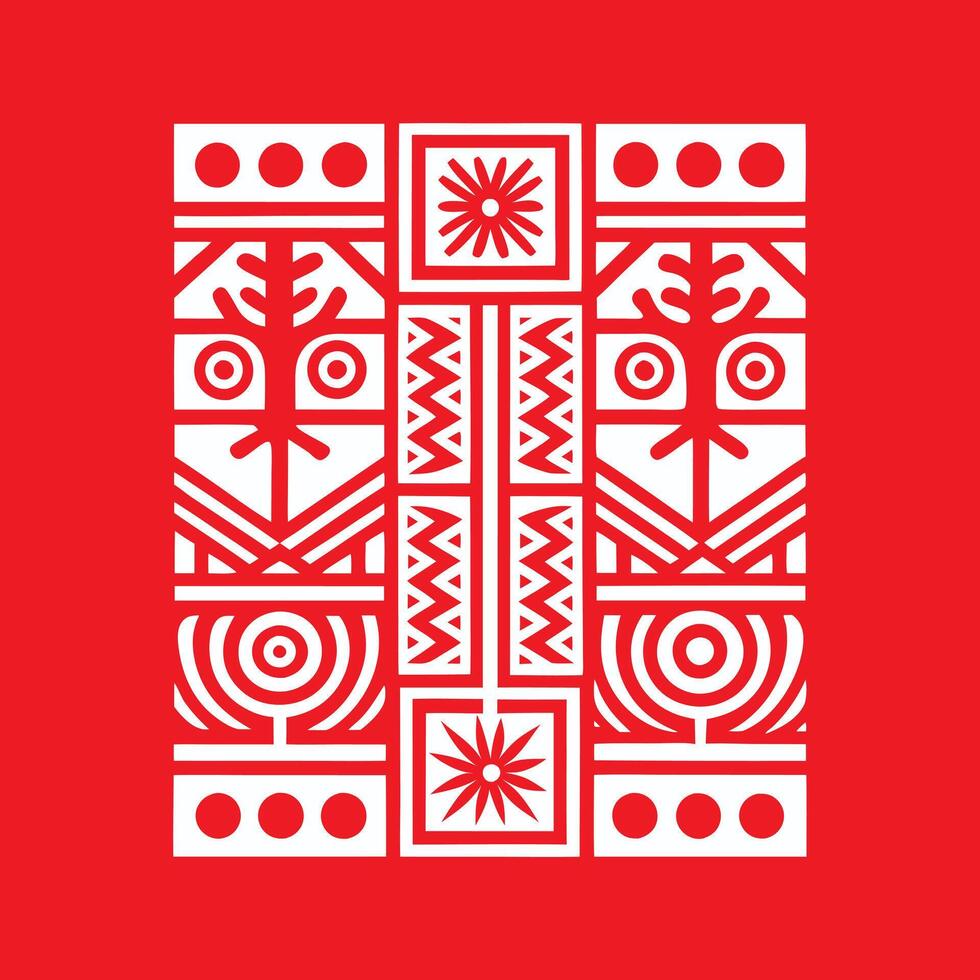 Zulu and Ndebele African Tribal Pattern vector