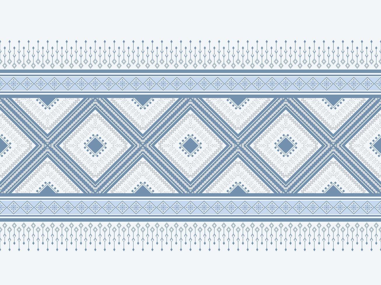 Elegant blue Geometric Pattern with Ethnic Design. vector