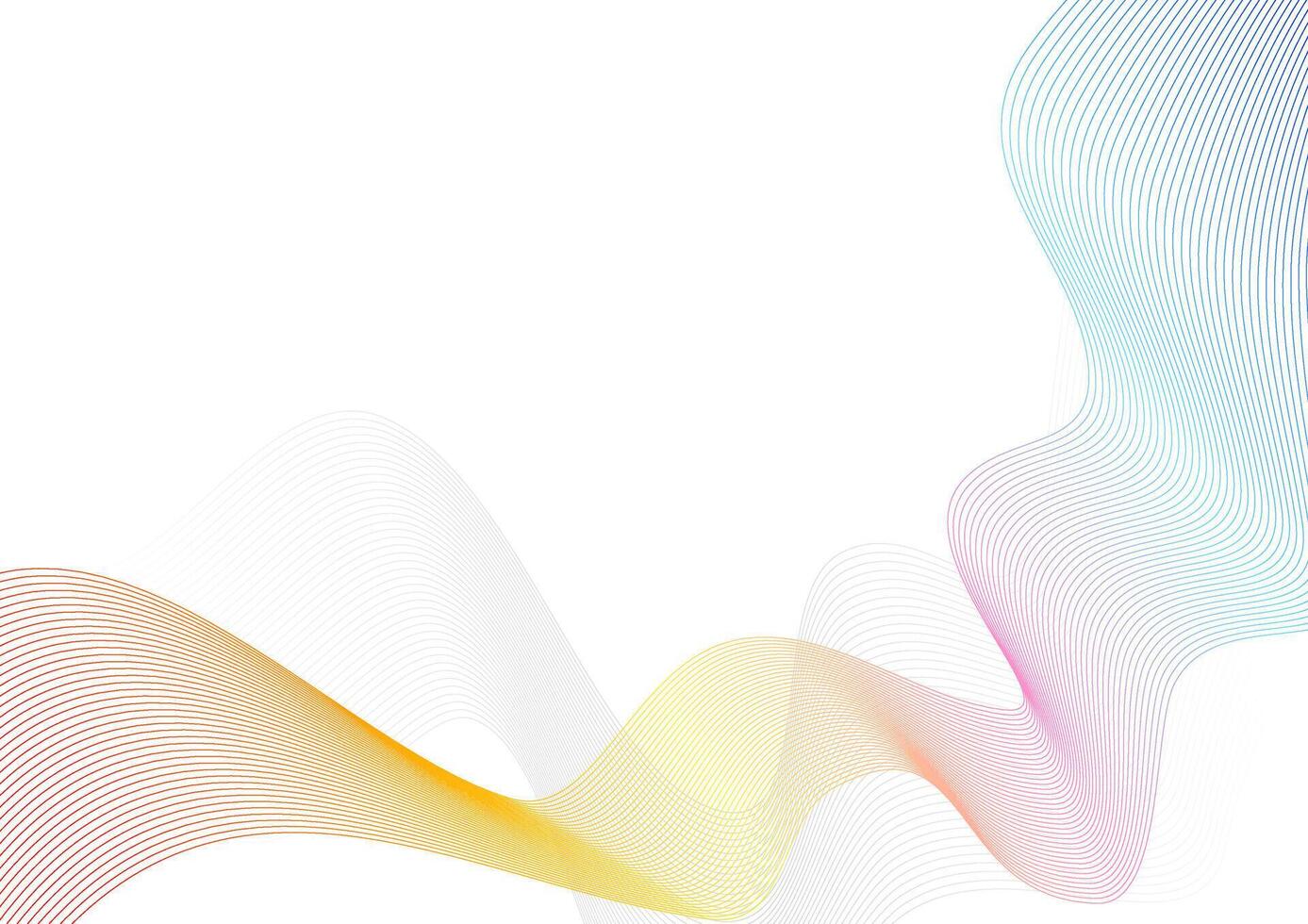 Abstract background with wavy lines. Colorful gradient wave design. vector