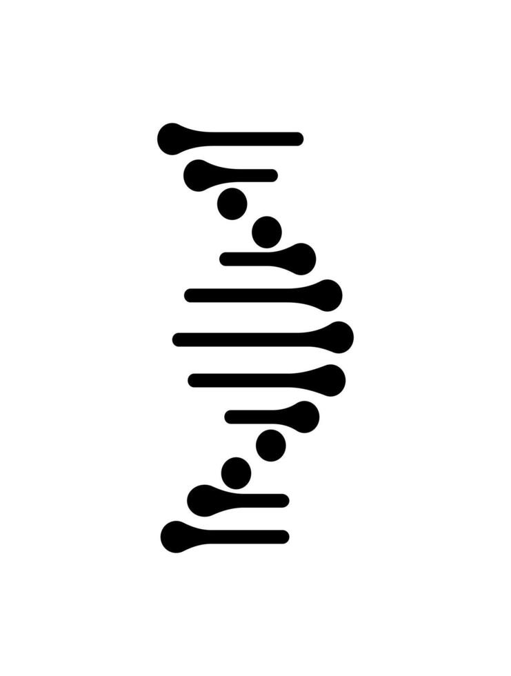 Dna molecule icon isolated on white background vector