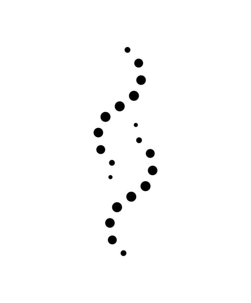 A black and white drawing of dots on a white background vector