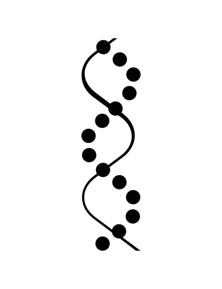 A black and white image of a dna molecule vector