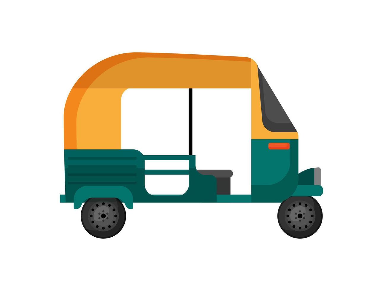 Three-Wheeled Auto Rickshaw vector