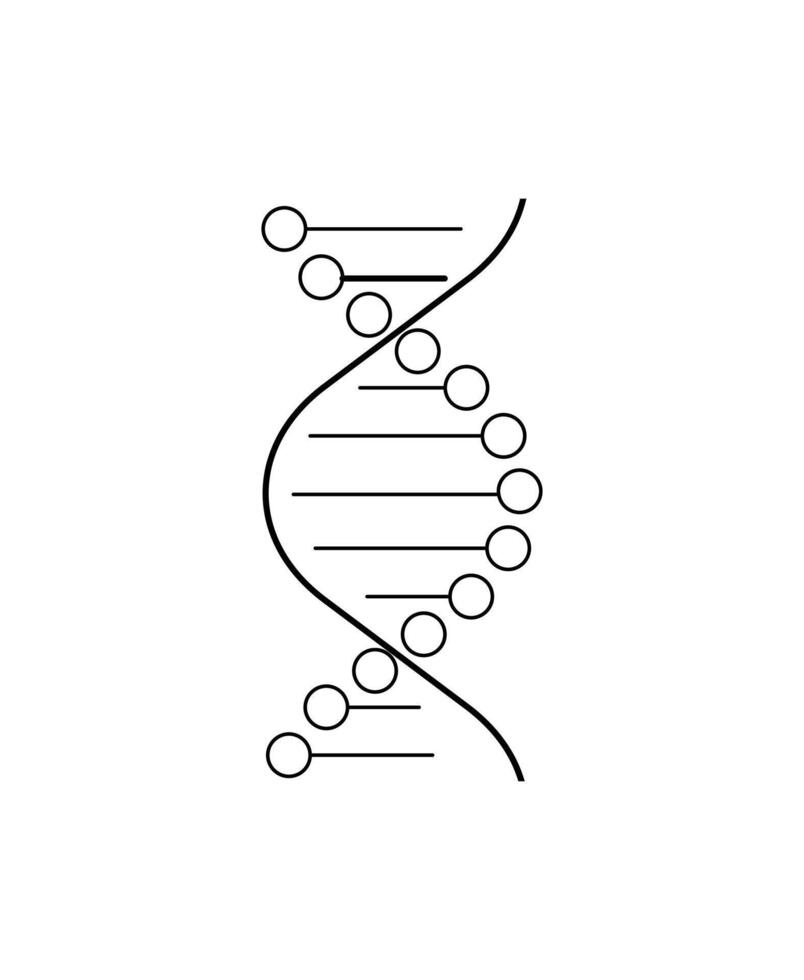 Dna strand icon illustration vector