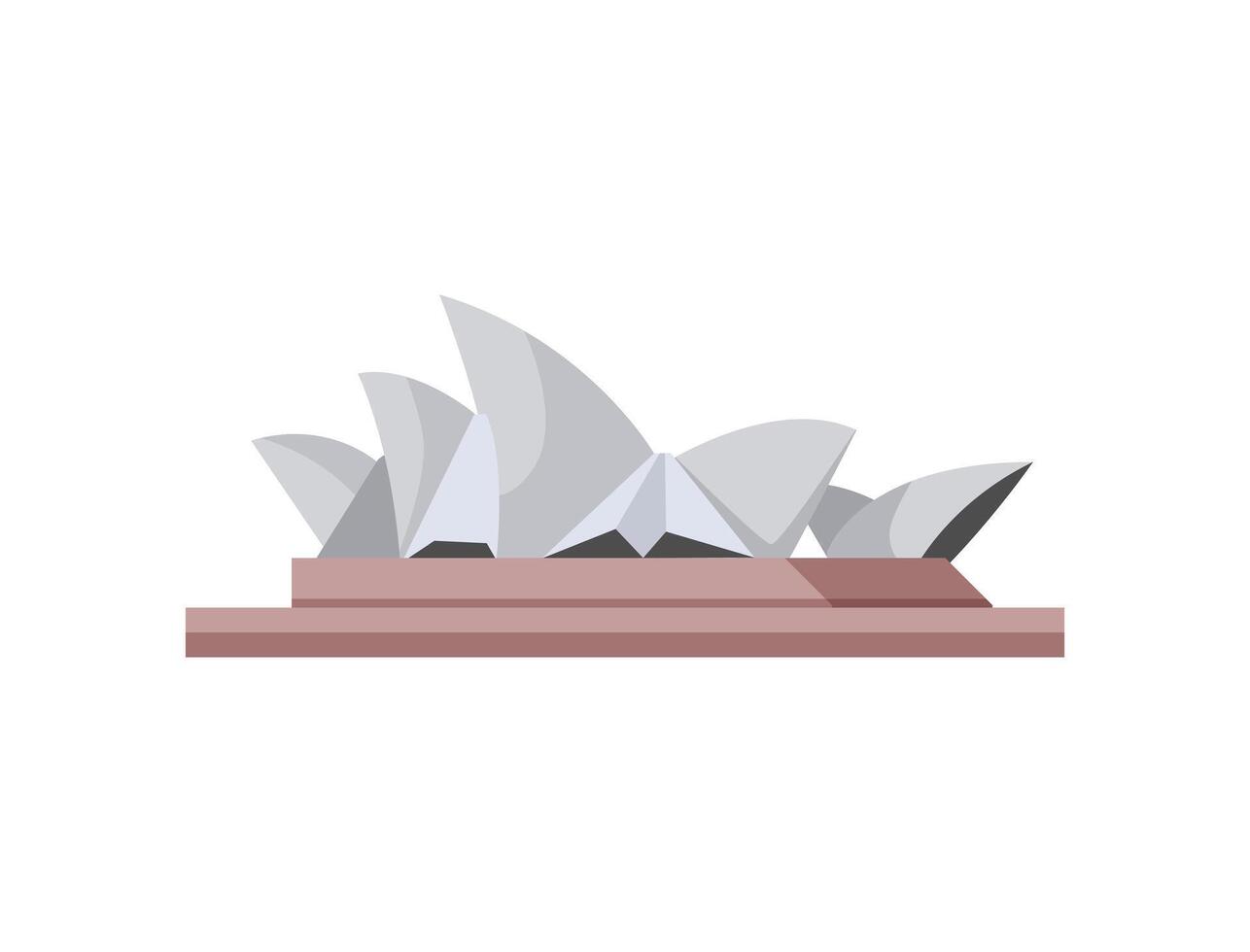 Sydney opera house icon in flat style vector