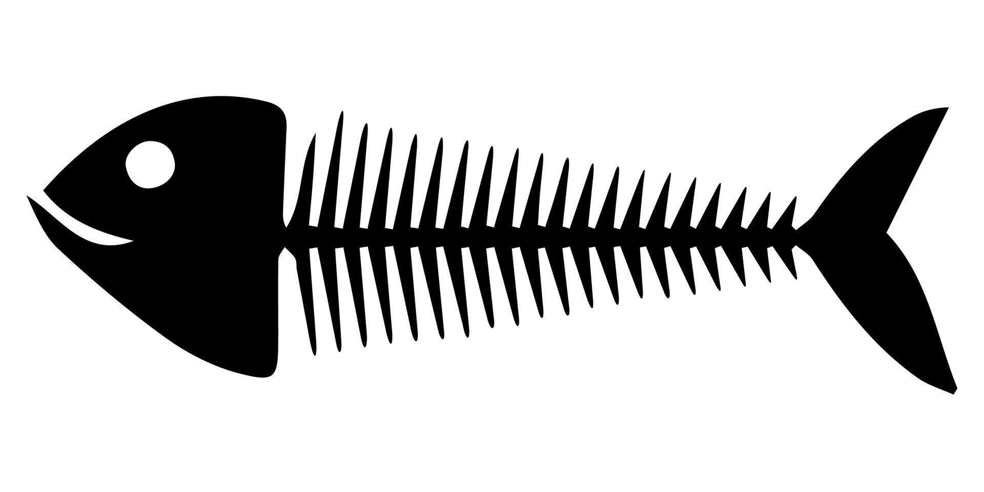 Creative fish skeleton design suitable for various artistic projects and decorations vector
