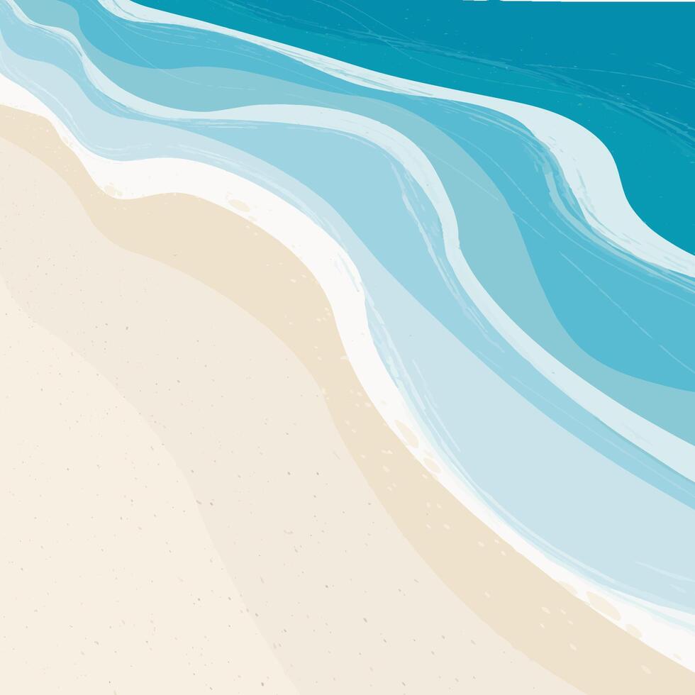 illustration of a summer day for the background of summer time and summer vibes, the background of a tropical beach. sand and waves vector