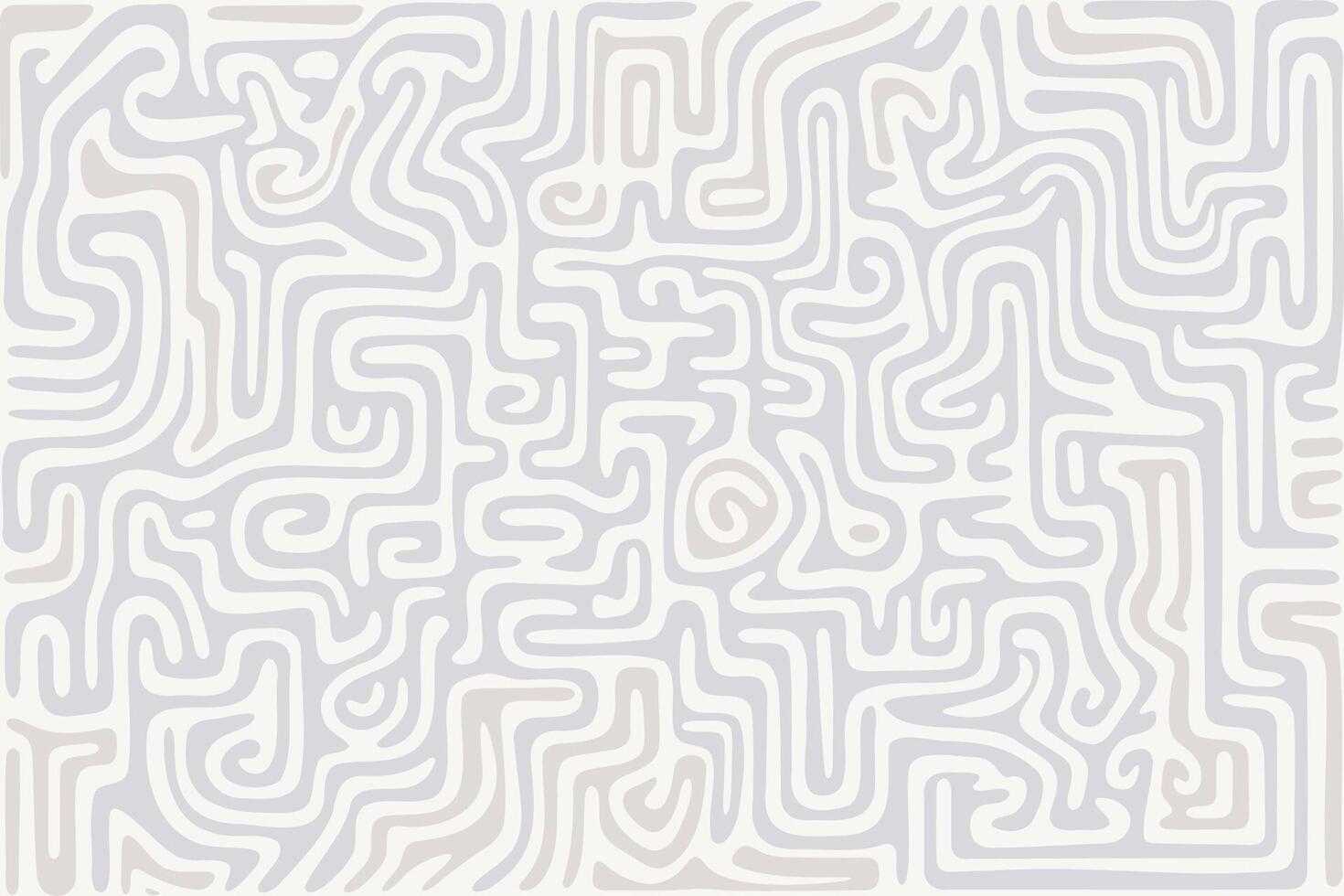 Intricate line pattern showcasing a dynamic interplay of curves and shapes in neutral tones vector