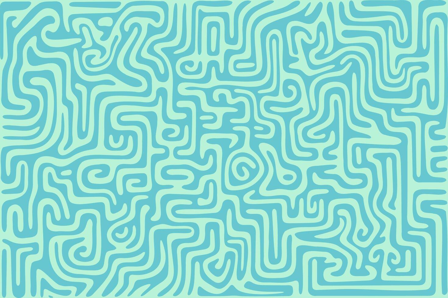 Complex abstract pattern with intertwining lines in soft blue tones on a light background vector