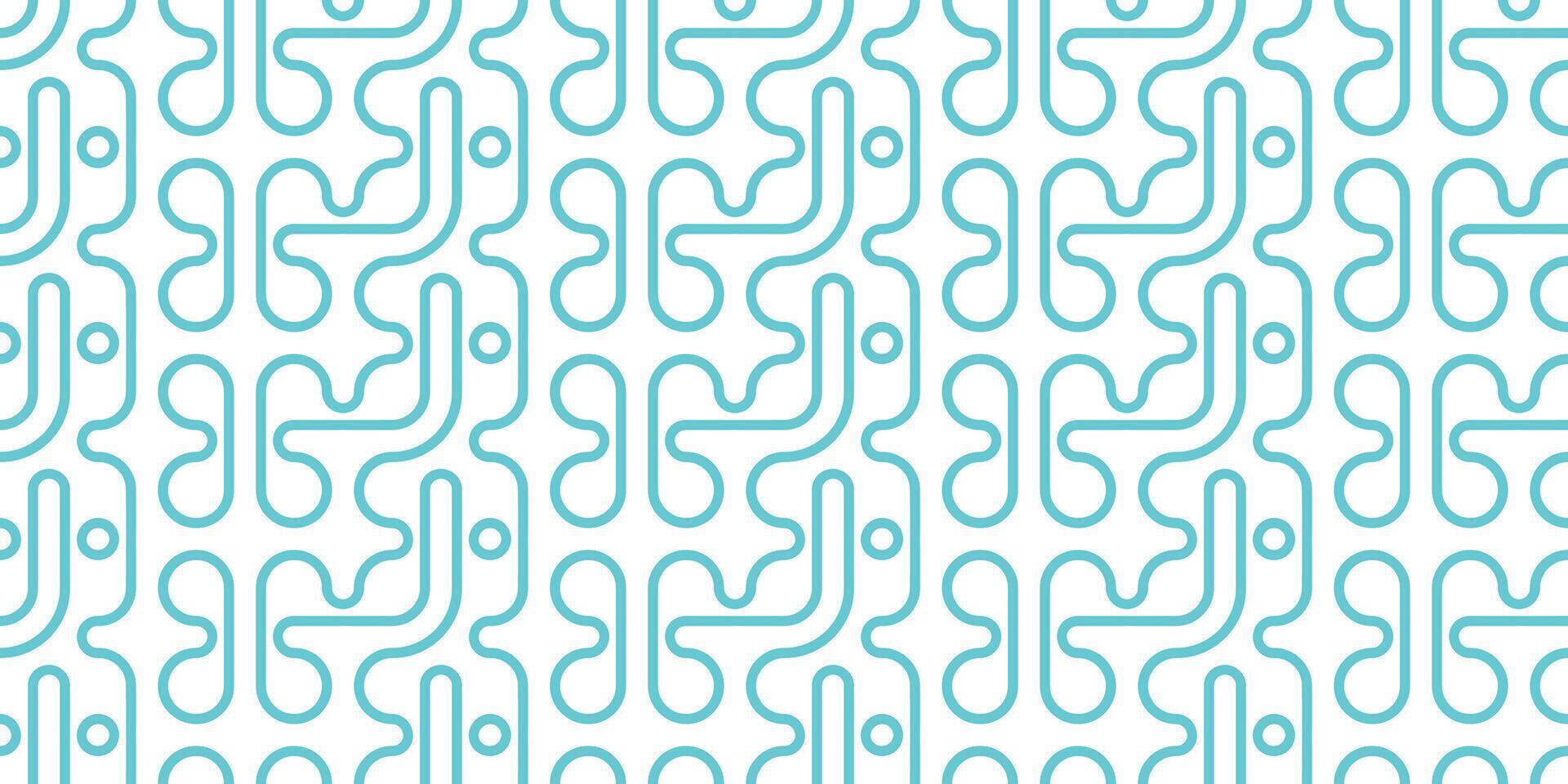 Intricate geometric pattern featuring curved lines and dots in teal and white design vector