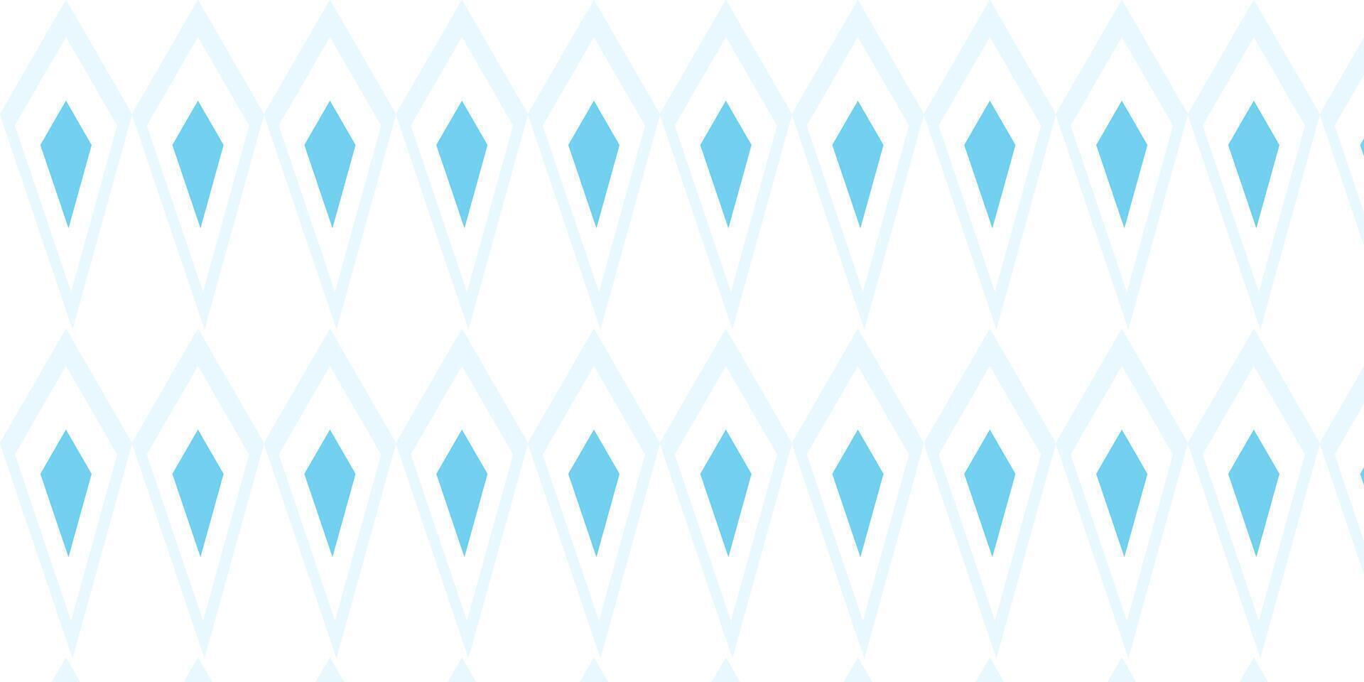 Geometric diamond pattern in blue on white background vector